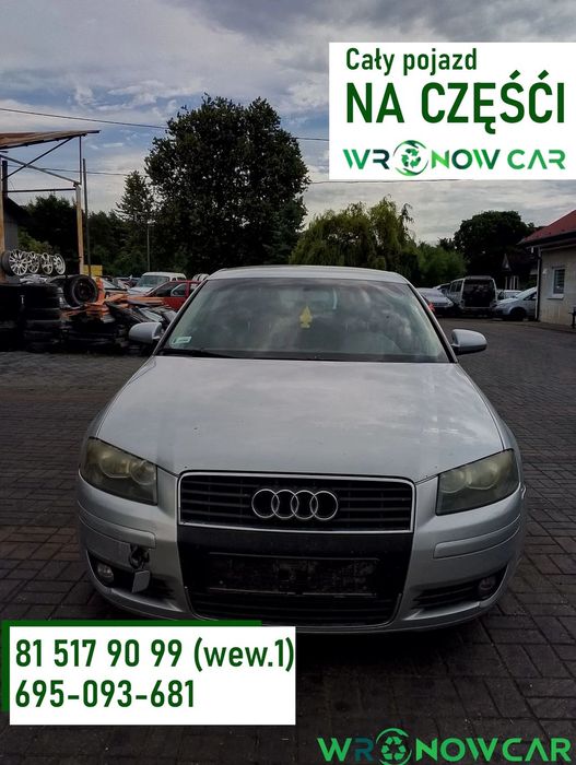 Audi A3 8P (03-13r.) 2.0 TDI 140KM. Silnik BKD Skrzynia GRF lakier LY7W/5B.Cały na części. GWARANCJA !!!  Przód Tył Zestaw Komplet Drzwi Klapa Zderzak Błotnik Maska Grill Atrapa Szyba Pas Lampa Lusterko Boczki Fotel Kanapa Kokpit Deska Rozdzielcza Przełąc