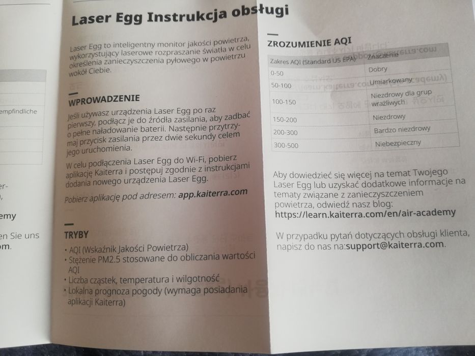 Laser egg 2 kaiterra Miernik jakości powietrza