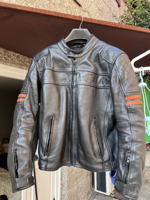 Blusão motard SUNRISE em pele masculino Certificado
