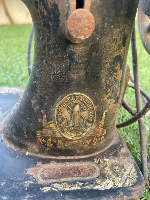 Máquina de costura Singer, decorativo, antigo egito