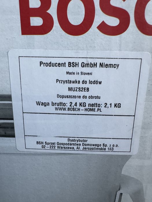 Bosch Przystawka do lodów