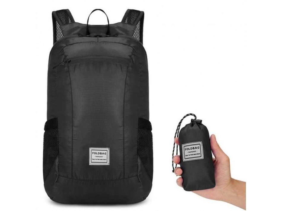 Ultralekki składany wodoodporny plecak FA014 czarny
