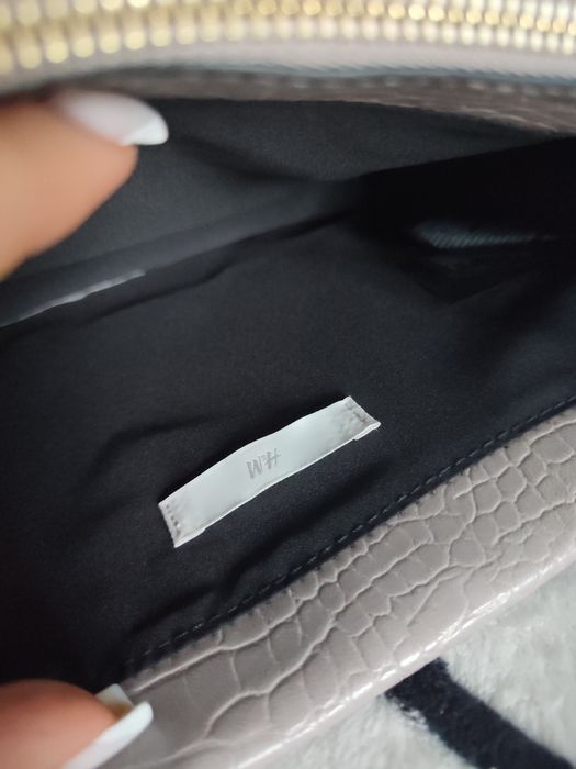 H&M szara torebka krokodyl na ramię format nowa bez metki damska