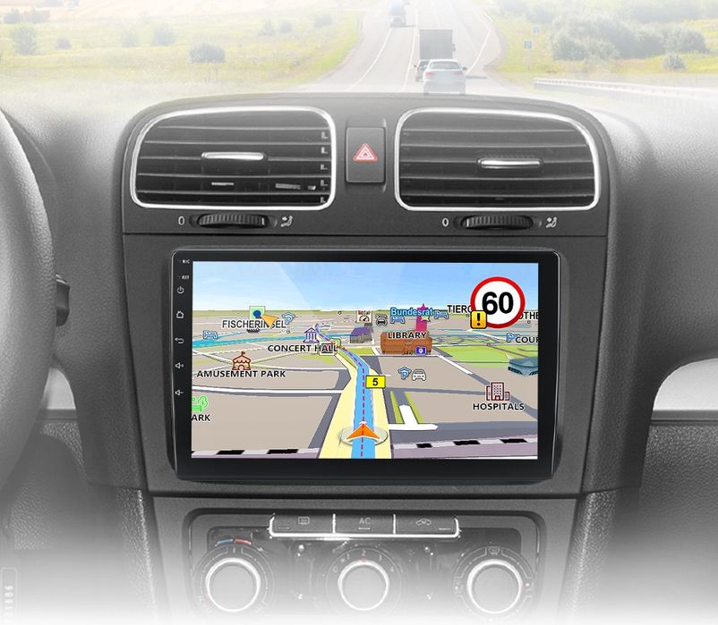 Rádio 9" android Volkswagen Golf 6 WIFI GPS 2/32 GB Novo