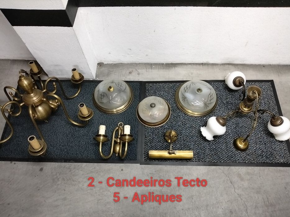 Candeeiros e apliques em latão