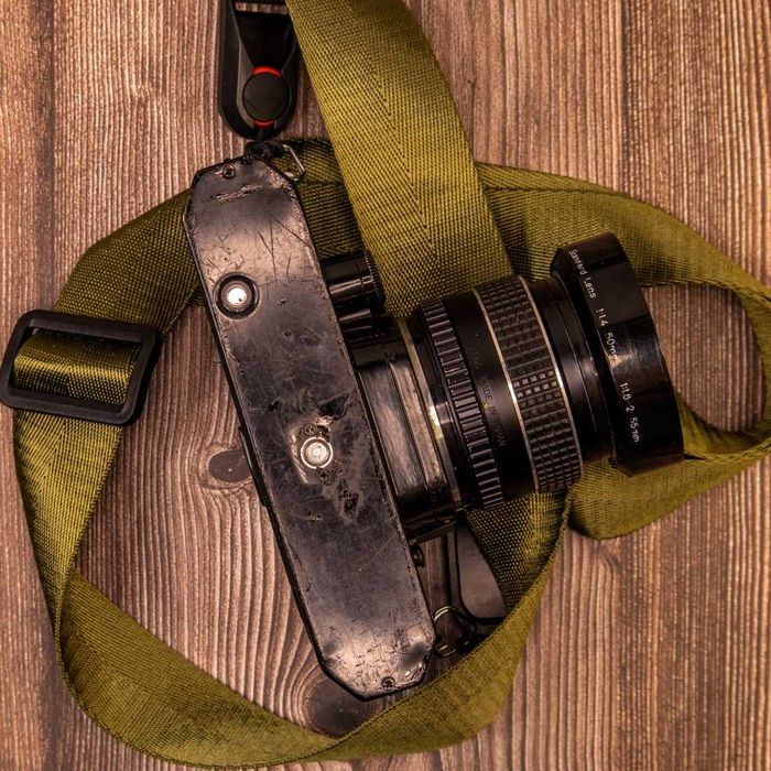 Pentax ES + Takumar  SMC 55 mm 1.8 + pasek - Sprawdzony