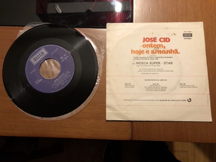 José Cid - ontem, hoje e amanhã. Vinil 45 rpm