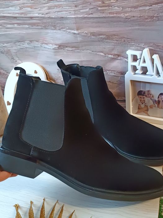 Брендові жіночі чоботи. Челсі. Р 40. Нат замша