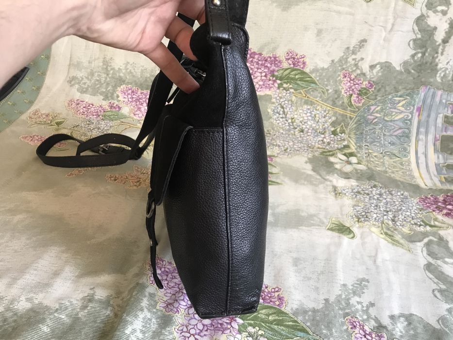 Мужская кожаная брендовая сумка Next. Размер 25/24/7 см