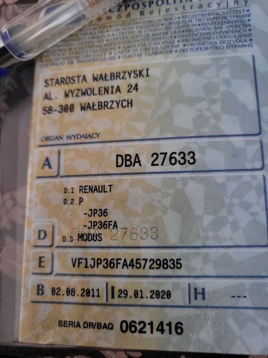 Renault Grand Modus benzyna 1.6,automat