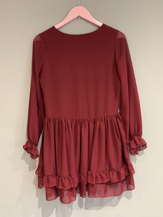 Bordowa sukienka Cinamoon