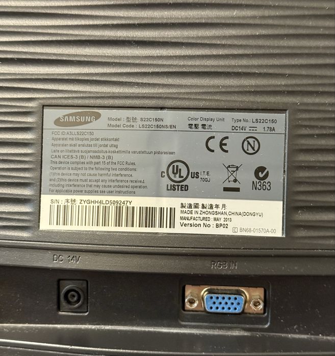 Monitor Samsung S22C150N