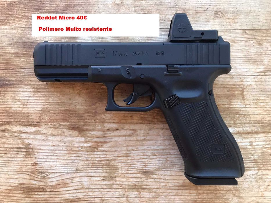 Pistola Pressão de ar (CO2) Glock 17+GEN4+GEN5 blowback de aço 4.5mm