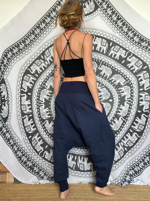 Szarawary dresowe niebieskie