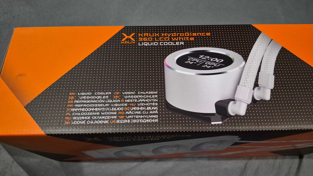 NOWE Chłodzenie Krux HydroGlance 360 ARGB LCD White