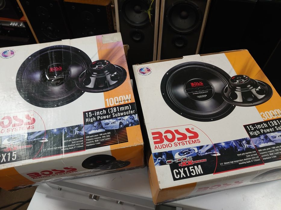 Автомобильный динамик сабвуфера 15". BOSS CX15 и CX15M.новые.