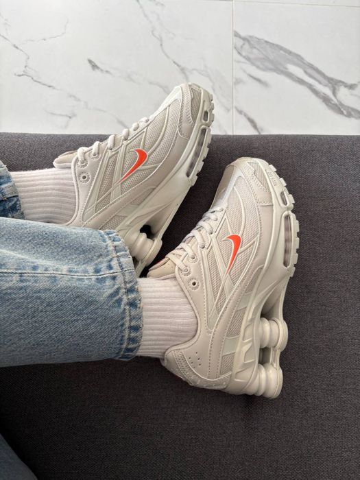 Nike Shox Ride 2 Light Bone and Turf Orange, Найк Шокс
