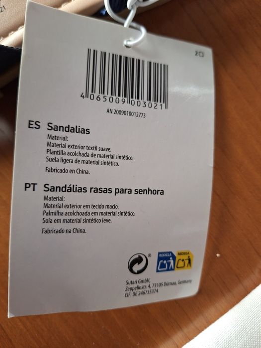 Sandálias Rasas T: 40  WALKX