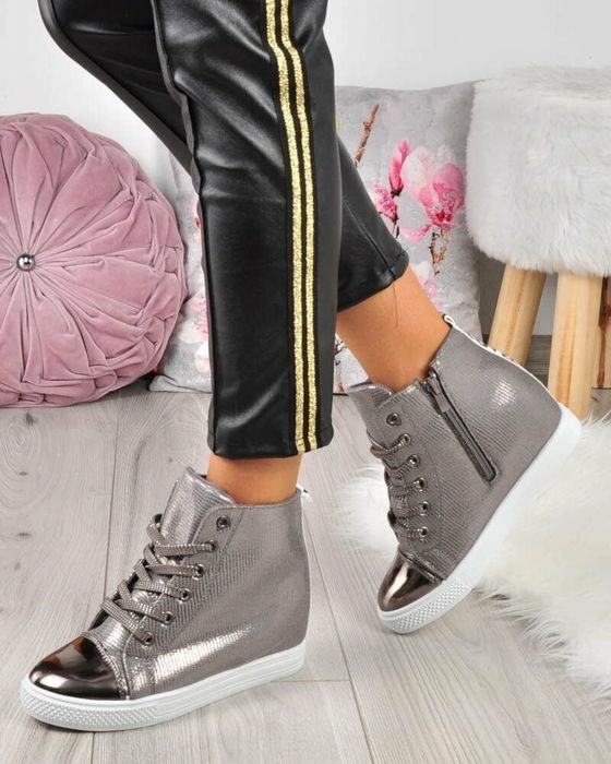 Sneakersy na ukrytym koturnie r. 38 ale 37