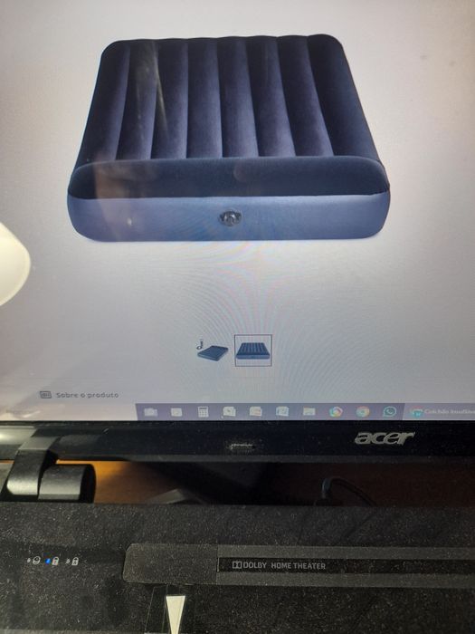 Colchão insuflável de Solteiro. + bomba de ar
