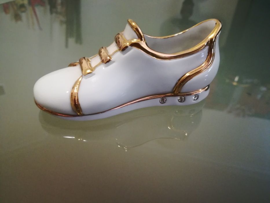 Sapato e Palhaço em porcelana fina Limoge com cristais Swaroski