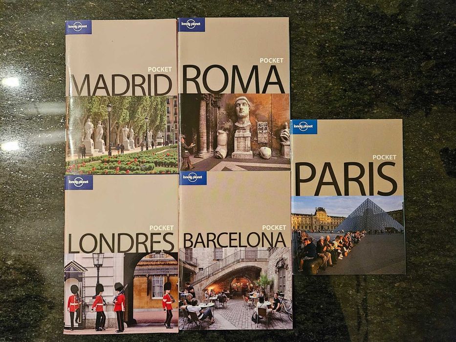 5 Pocket Guides - Roma, Madrid, Barcelona, Paris, Londres