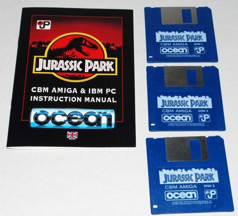 Zabytkowa klasyczna gra na Amigę - Jurasic Park - idealna