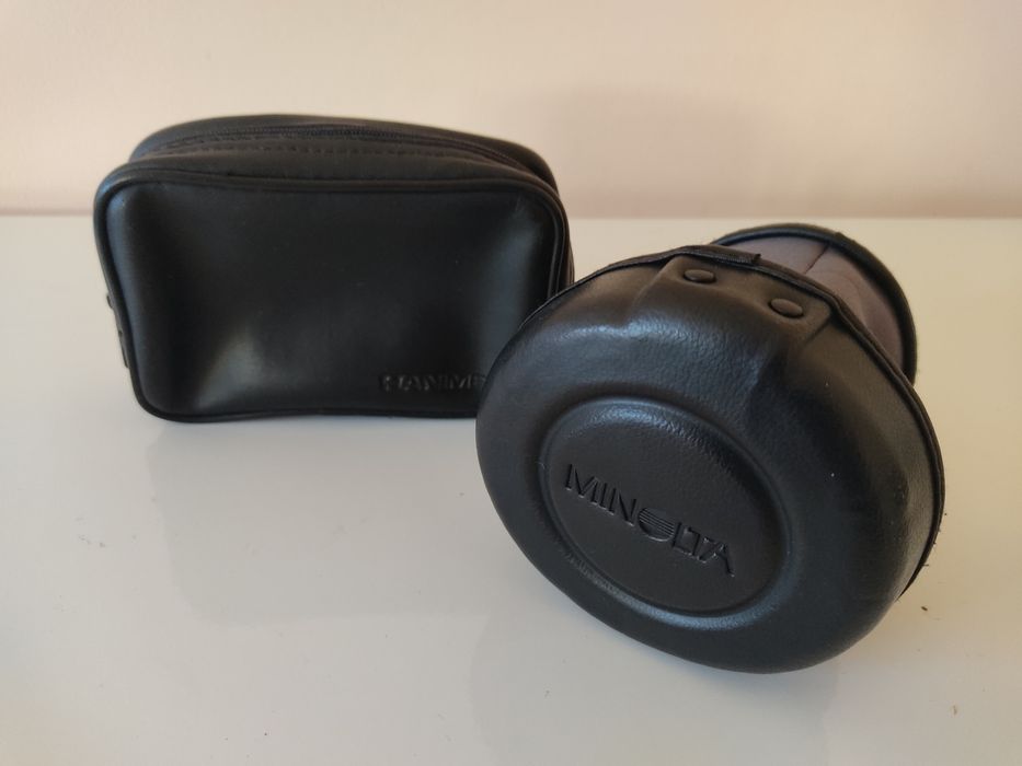 Caixas/bolsas em couro para lentes/câmaras