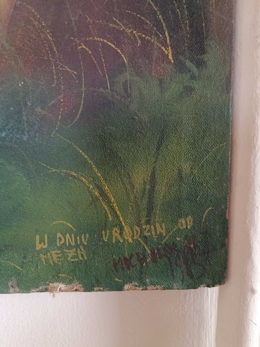 Obraz na płótnie Michalaka  z lat osiemdziesiątych