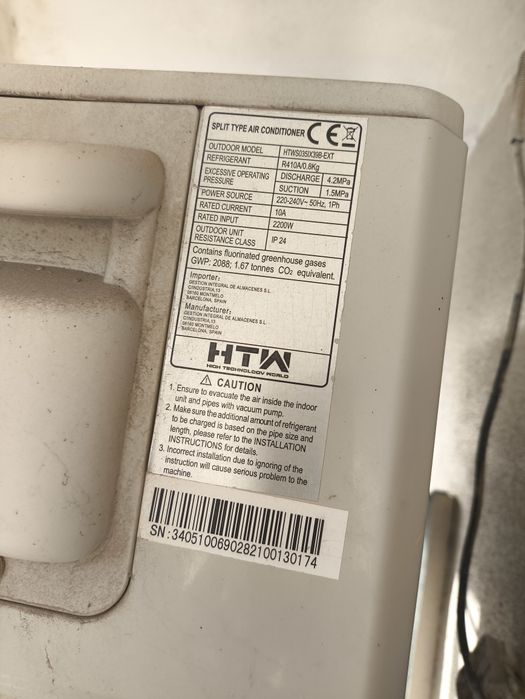 Ar condicionado HTW 12000btus