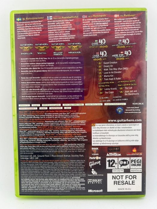 Guitar Hero Aerosmith Xbox nr 3454