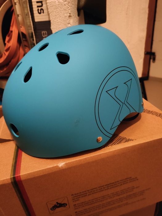 Kask rowerowy na hulajnogę Orzeszek XS 48-52CM NIEBIESKI NILS EXTREME