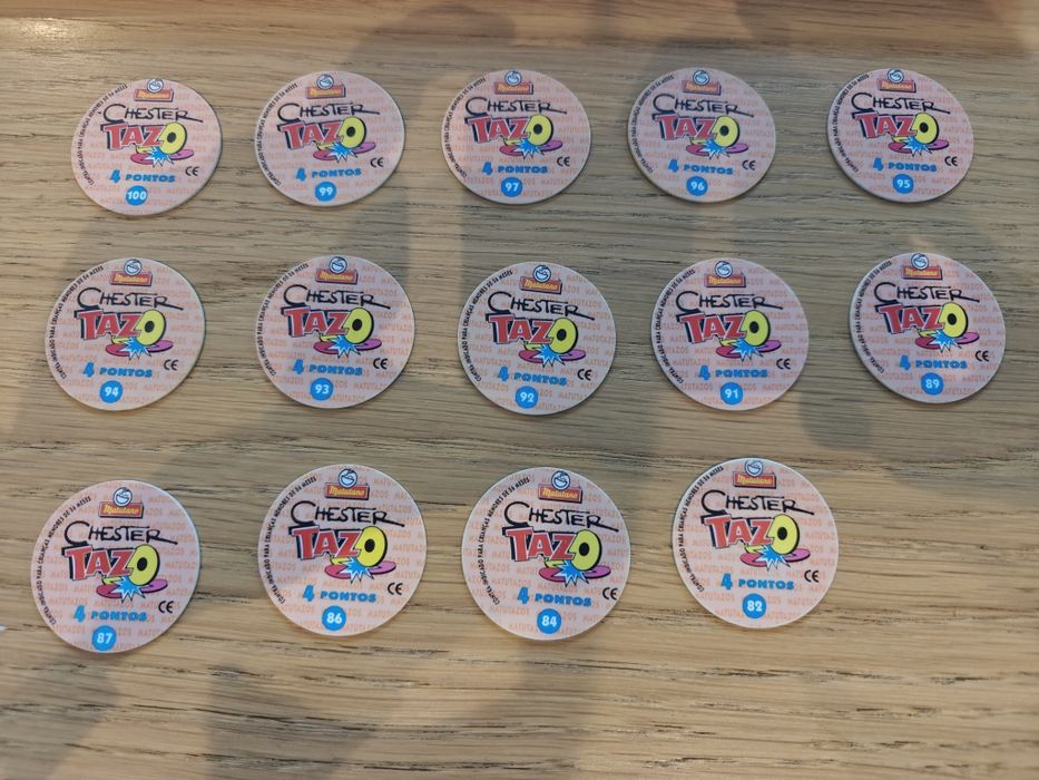 Lote 14 Chester Tazos Matutano Cheetos (Anos 90) - Impecáveis