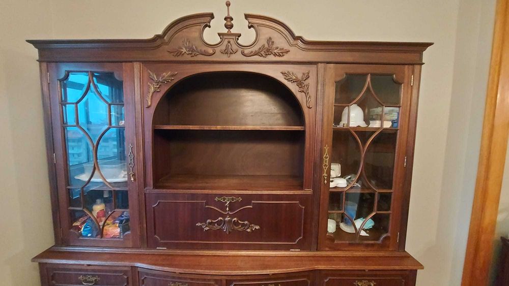 Móvel Sala em madeira Estilo Inglês 205x48x215 cms