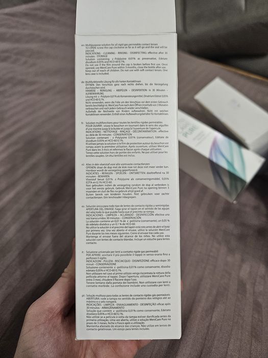 Рідина для склеральних лінз, Menicon MeniCare Pure, 250 мл, ціна за 1 флакон