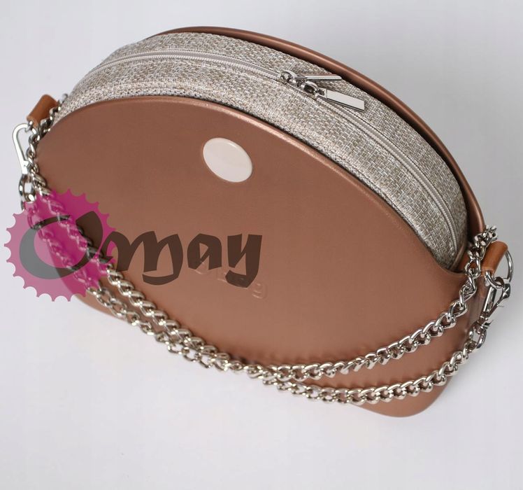 Naturalny organizer do OBAG MOON LIGHT beż hummus 2 kieszenie OMAY