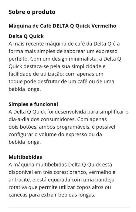 Máquina de café Delta Q