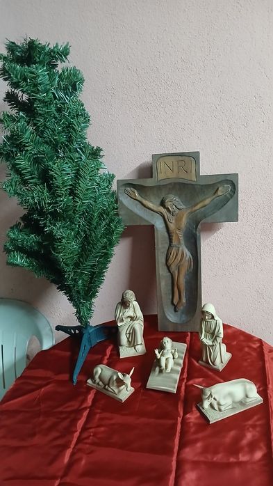 Árvore natal e presepio