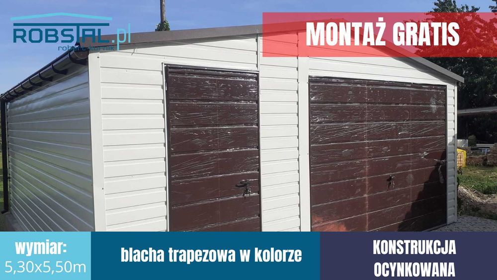 Garaż blaszany na wymiar PREMIUM FILC GRATIS!