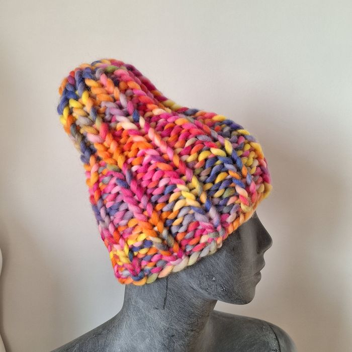 czapka handmade wełna merino