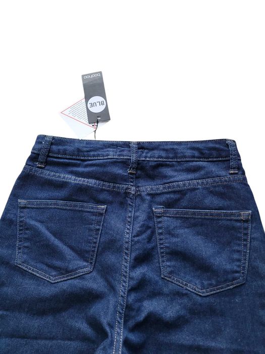 Jeansy spodnie damskie Boohoo 38,M wysoki stan high waist