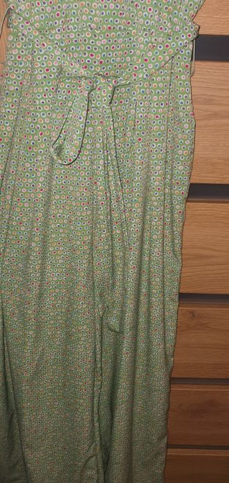 Cudny zielony kombinezon letni damski przewiewny 38 M