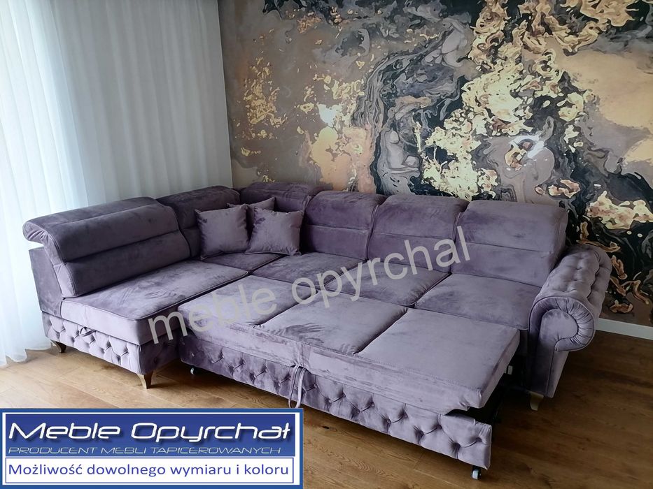 PRODUCENT!! NOWOŚĆ!! piekny wrzosowy narożnik złote dodatki NR.431