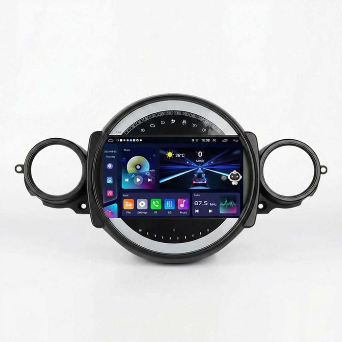 Mini Cooper R55 R56 R57 Rádio Android 14 CarPlay sem Fios 9"