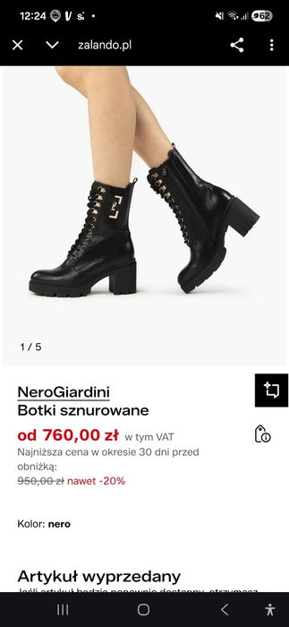 Skorzane botki NeroGiardini