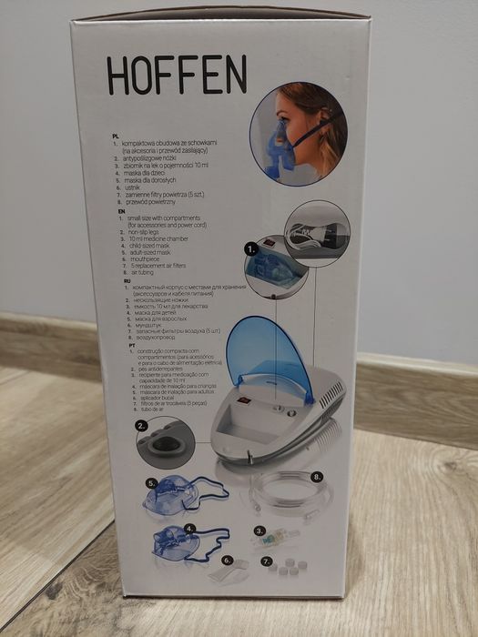 Hoffen inhalator nebulizator kompresorowy nowy dla dzieci dorosłych