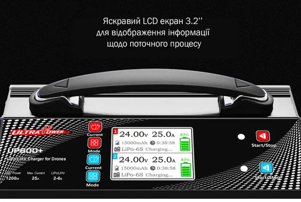 Зарядний пристрій Ultra Power UP600+ 1200Вт 2x25А