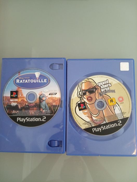 2 Jogos PS2: Grand Teft auto San Andreas	 E  Ratatouille	Playstation 2*