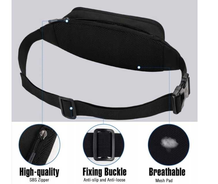 WATERFLY Fanny Pack Saszetka biodrowa Runner nerka regulowana słuchawk