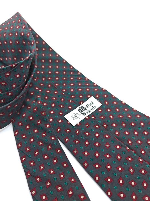 Molteni Gabriele granatowy jedwabny krawat ax42